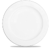 Alchemy large white china dinner plate availible to hire for catering events at Stamford Tableware Hire
